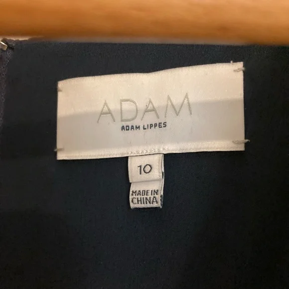 ADAM by Adam Lippes Slate Blue Dress with Pleats and Flair at Waist - Picture 4 of 17